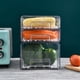 thumbnail image 4 of Almacenamiento plástico de la fruta vegetal con el refrigerador del escurridor, capa doble Afortunado Sencillez, 4 of 5