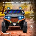 thumbnail image 3 of Carro Estilo Maverick Camioneta Off-Road Electrico Montable para Niños Carrito de Control Remoto y Manejo Directo con Luces Estereo y Pedales Funcionales con Control Remoto (Gris), 3 of 7