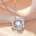 thumbnail image 4 of 925 Sterling Silver 2023 Trendy Crystal Pendant Necklace Earrings For Women Wedding Engagement Anniversary Gift Fashion Jewelry, 4 of 5