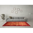 thumbnail image 3 of Ahgly Company Indoor Square Oriental Orange Industrial Area Rugs, 8' Square, 3 of 4