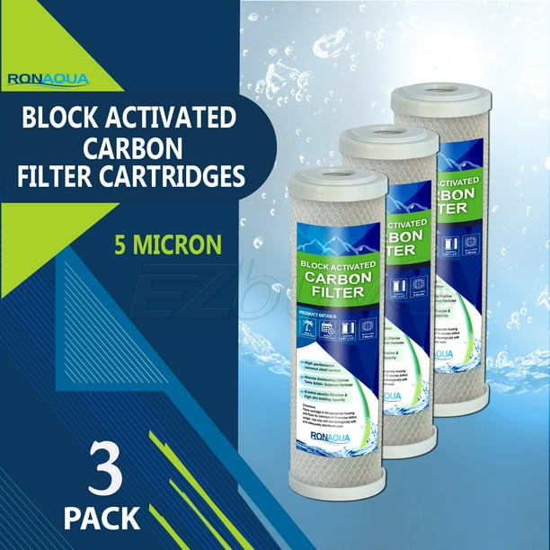 Block Activated Carbon Coconut Shell Water Filter Cartridge 5 Micron