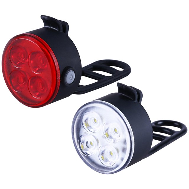 Luz de ciclismo para bicicleta resistente al agua, luz frontal de advertencia de seguridad, luz LED ligera recargable por USB, luz trasera para cabeza Rojo y Sunnimix Luz de bicicleta