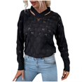 thumbnail image 2 of Great Gifts for Less Ofreoo Women's Winter Collar Strapless Sweater Women's Halter Neck Hollow Fashion Sweater Tops Off The Shoulder Sweater, 2 of 3