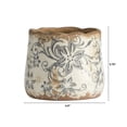 thumbnail image 2 of Nearly Natural 4.5" Tuscan Ceramic Gray Scroll Planter in White, 2 of 3