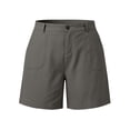 thumbnail image 4 of Achuyrbd Womens Plus Size Casual Shorts, Front Button Loose Fit Lightweight Summer Shorts with Pockets, 4 of 7