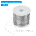 thumbnail image 2 of Uxcell 100m/109yards Metallic Cord, 1 Roll 0.3mm Dia Ornament String, Silver, 2 of 5