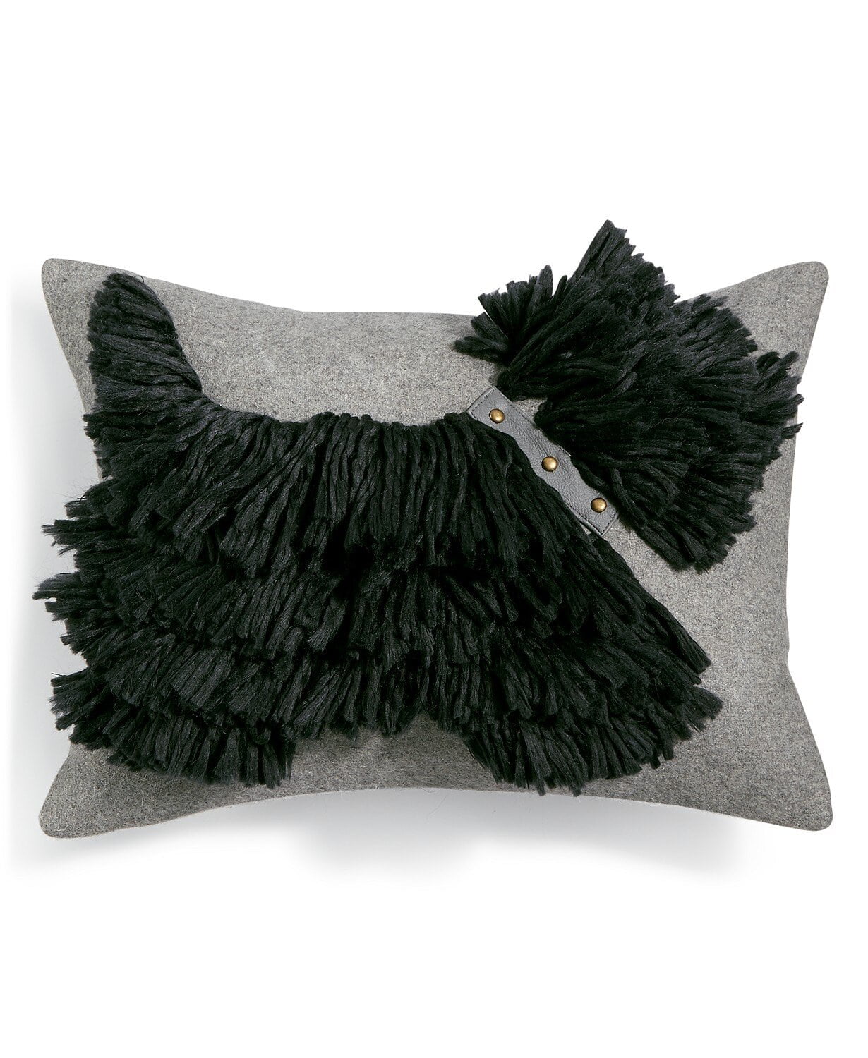 Photo 1 of Martha Stewart Collection Stand Out Scottie Decorative Pillow, Featuring Soft Fabric and A Novelty Design, 14 Inch By 18 Inch, Black