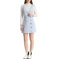 thumbnail image 2 of INSPIRE CHIC Robe Chasuble Mini en Velours Côtelé à Col en V pour Femmes m Bleu Clair, 2 of 6