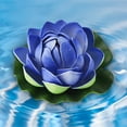 thumbnail image 7 of Fake Flower Bouquet Water Lily, Canopy, Pond, Fish Pond, Floating Decoration Props, Living Room, Fish Tank Decoration, Pu Leaves, Flowers,Blue Household Imitation, 7 of 7