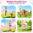 thumbnail image 7 of 305PCS Doll Horse Set with Doll Clothes & Accessories, Doll Toys for Girls, Dolls & Accessories Playset with Horse, Riding Outfit, Shoes, Glasses, Bags & DIY Rubber Bands, 7 of 7