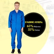 Natural Uniforms Long Sleeve Coverall 861 ( Royal, Large )