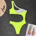 thumbnail image 2 of Minnieouse Bikinis de mujer Transpirable Sin alambre Elástico Irregular Elegante Damas Color sólido Traje de baño Traje de baño Amarillo Type2 NO2, 2 of 6