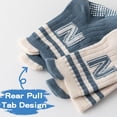 thumbnail image 7 of Baby Toddler Socks with Grippers, N Pattern Non-Slip Cotton Infant Socks Kids Walking Socks for Boys Girls-5 Pairs,12M-36M, 7 of 7