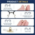 thumbnail image 4 of Eyeglass Nose Pad Anti-Slip Glasses Nose Grips Copper Core Glasses Nose Pads for Plastic Frames Glasses Sunglasses Gold, 4 of 7