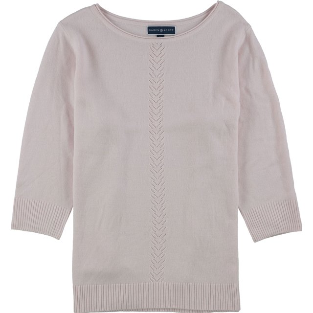 Karen Scott Luxsoft suéter para mujer, rosa, 0X