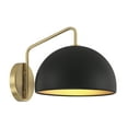 thumbnail image 5 of Trade Winds Hazel 1-Light Wall Sconce in Matte Black with Natural Brass, 5 of 5