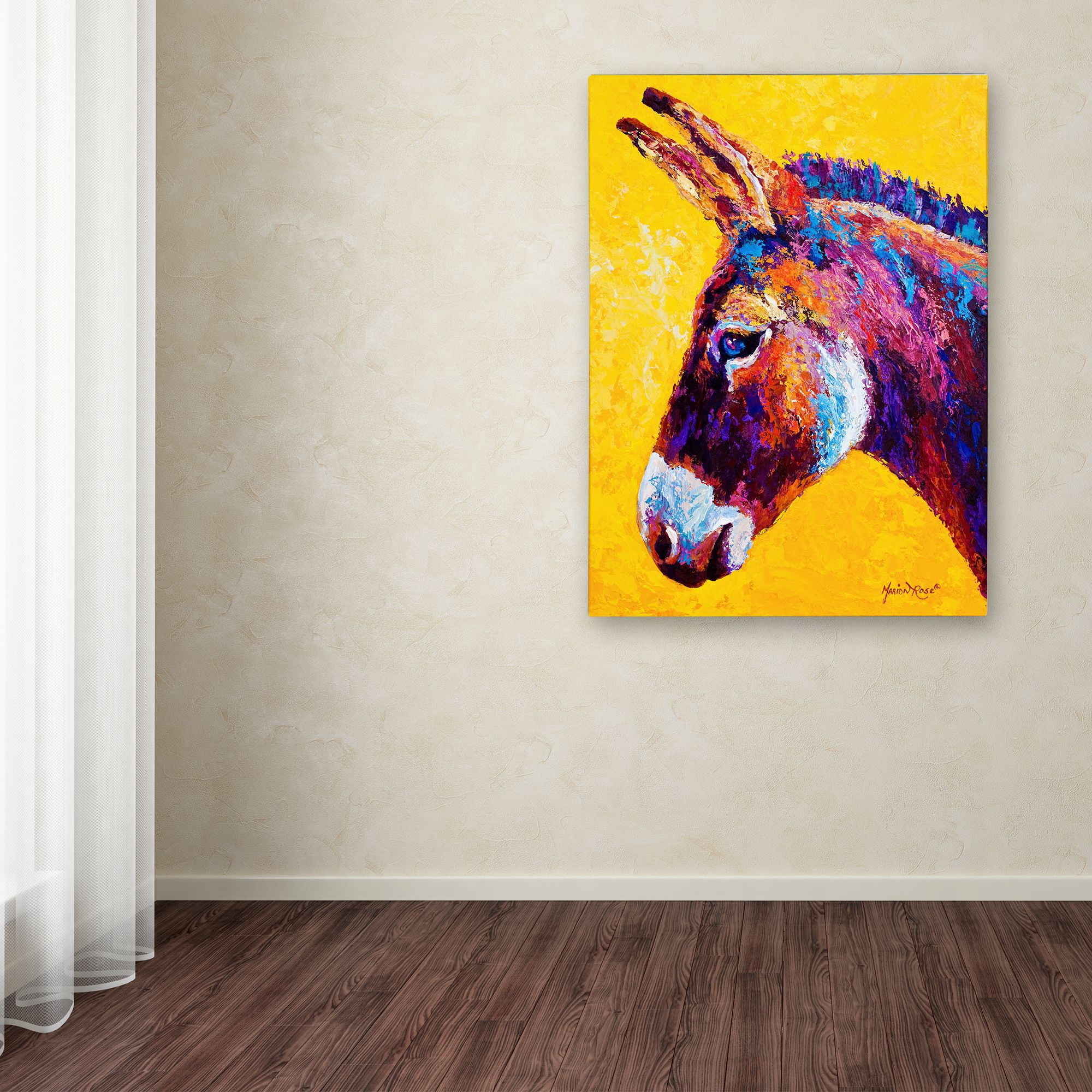 Trademark Fine Art 'Donkey Portrait III' Canvas Art by Marion Rose