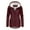 Wine, variant on Women's Plus Size Winter Coat Recycled Puffer Jacket Warm Thicken Parka Overcoat with Removable Hood