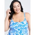 thumbnail image 3 of Time and Tru Women's and Women's Plus One Piece Swimsuit, Sizes XS-2X, 3 of 4