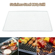 HOTBEST BBQ Grill Stainless Steel Net, 30*45CM Barbecue Grill Grates Replacement Grill Grids Mesh Wire Net, Wire Rack Cooking Replacement Net, for Camping Barbecue Outdoor Picnic Tool