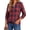 Red, variant on Fantaslook Womens Plaid Shirts Flannel Button Down Shirts Business Casual Long Sleeve Tops Dressy V Neck Blouses