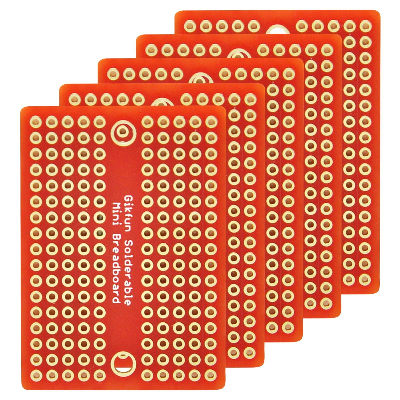 Gikfun Mini Solderable Breadboard Gold Plated Finish Proto Board PCB
