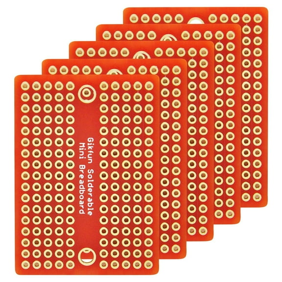 Gikfun Mini Gold Plated 1.3 x 1.8in Printed Circuit Boards for Arduino, Pack of 5