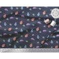thumbnail image 2 of Soimoi Blue Modal Satin Fabric Insect Print Fabric by Yard 42 Inch Wide, 2 of 3