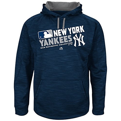 MLB Men's Big and Tall On-Field Team Choice Streak Therma Base Fleece Hoodie (3XT, New York Yankees) by Profile