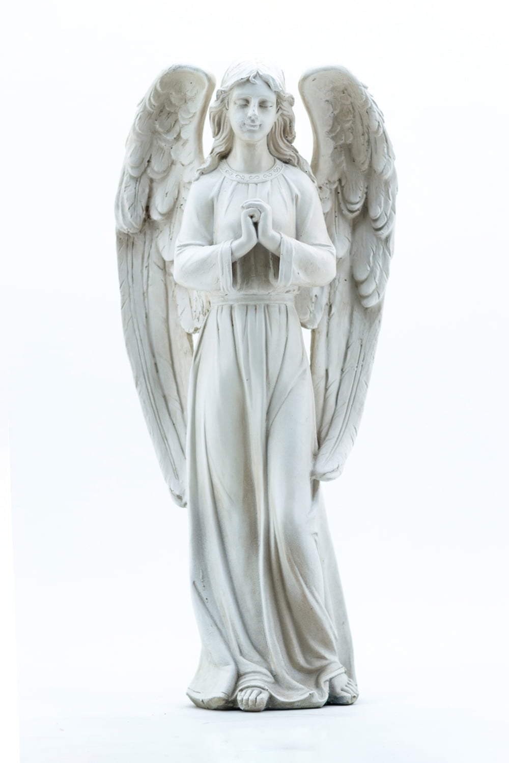 Hi-Line Gift Polyresin Traditional Garden Sculpture, White
