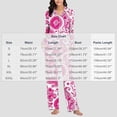 thumbnail image 3 of Cmtiyu Pajamas for Women Set Long Sleeve Notch Collar Button Pockets Top And Pants, Casual Loose Printed Loungewear Set, S-3XL, 3 of 6
