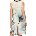 thumbnail image 2 of Vintage Flowers Spring Summer Dresses for Women Fashion T-shirt Dress Casual Sleeveless Loose Sundress with Pockets, 2 of 5