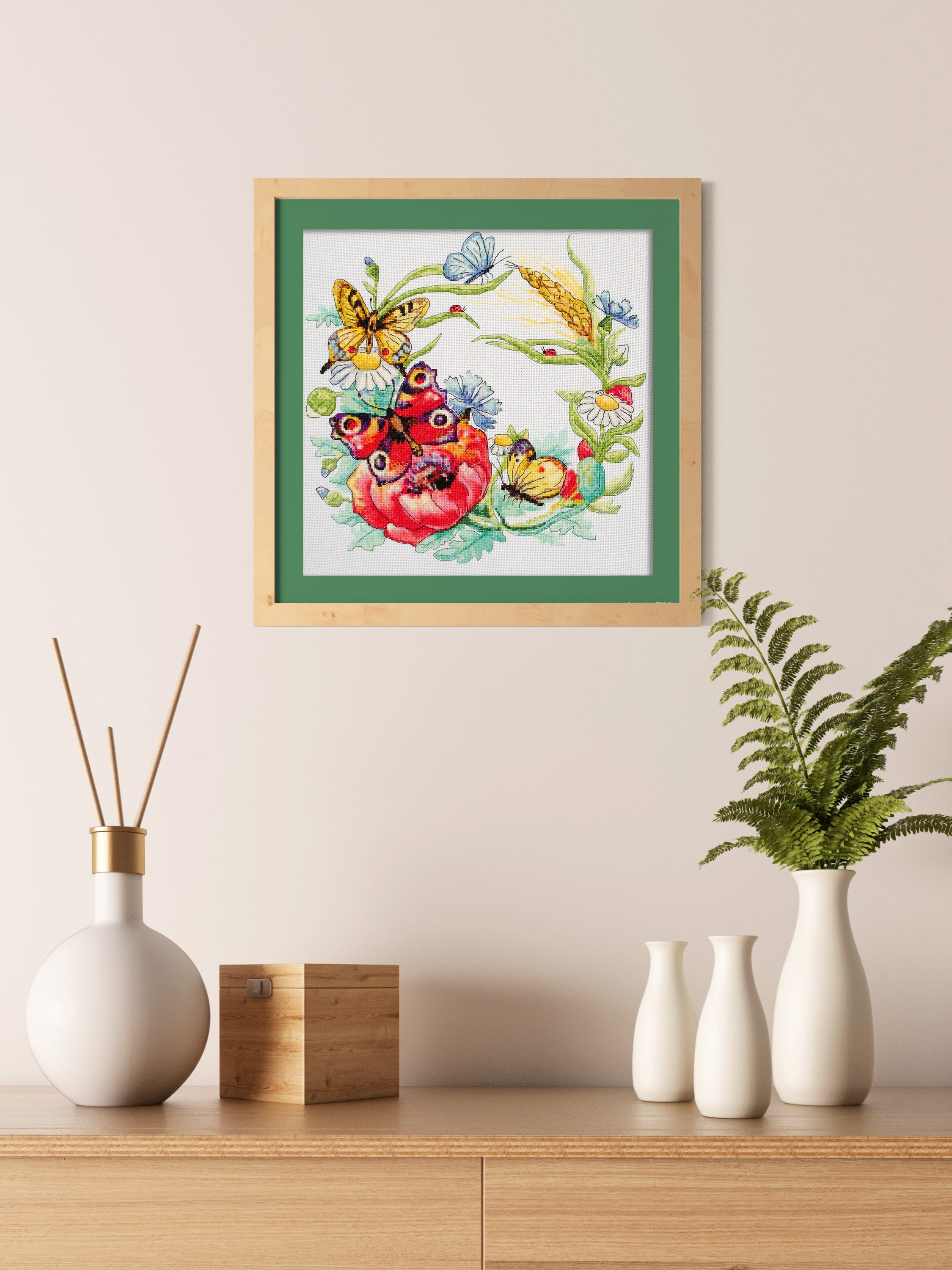 Counted Cross-stitch kit - Summer wreath AH-169