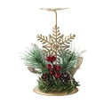 thumbnail image 2 of Candelabro de copo de nieve navideño, adorno de hierro, bandeja para velas de árbol de Navidad, candelabro de metal, 2 of 6