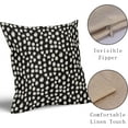 thumbnail image 4 of Polka Dot Pillow Covers 18x18 Set of 2 Black Cream Throw Pillows Boho Design Brush Strokes Decorative Outdoor Pillowcase Square Cushion Cover Linen Pillow Case for Home Sofa Couch Bed, 4 of 6
