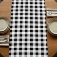 thumbnail image 5 of Yellow Truck Table Runner, Farmhouse Bee Daisy Black White Buffalo Plaid Washable Cotton Linen Table Runners 60 Inches Long, Dresser Scarf Runner for Coffee/TV Stands/Kitchen/Cabinets 13''x60'', 5 of 9