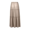 thumbnail image 6 of Women's Maxi Skirt A Line Tiered Long Elastic Waist High Swing Beach, 6 of 9
