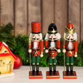 thumbnail image 3 of Figuras de Cascanueces de 30 cm, figuras de decoración de Navidad, adorno de muñeca para el escritorio del hogar y la Oficina 3pcs conjunto perfke Soldado de Cascanueces, 3 of 9