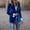 *Blue, variant on ClodeEU Women's Velvet Blazer Jacket,Long Sleeve Lapel Neck Coat ,Business Suit Jacket For Work Green,Womens Plus S