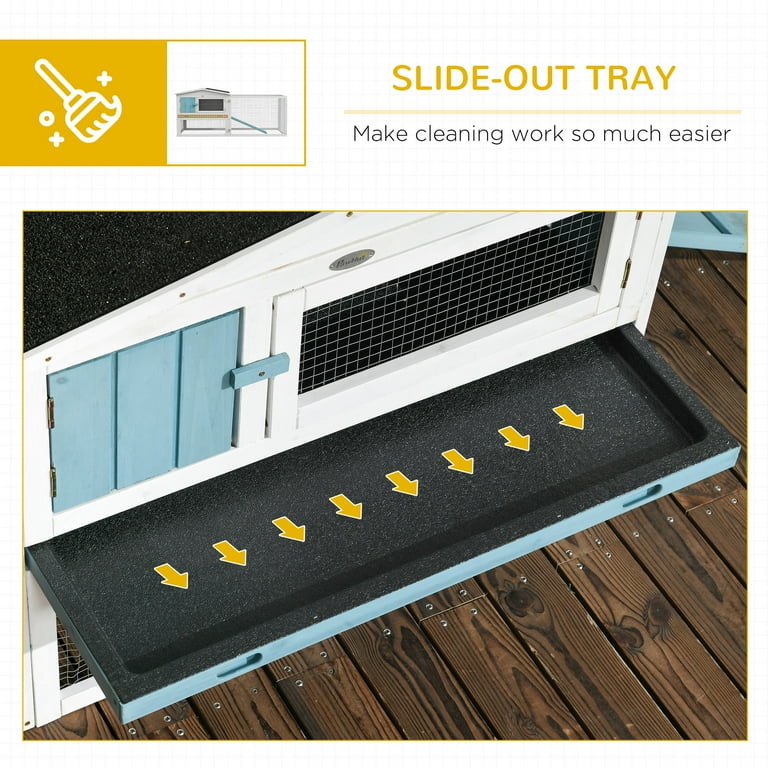 Lovupet Rabbit Hutch Cage With Pull Out Tray, Story Indoor, 46 OFF