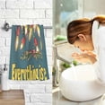 thumbnail image 7 of Yayeee 2 Pack Hand Towels for Bathroom 100% Cotton 16" x 28" Soft Absorbent Kitchen Towel, Red Christmas Light, 7 of 7
