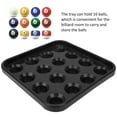 thumbnail image 4 of Billiards Pool Ball Tray, 16 Holes Standard Pool Snooker Billiard Balls Storage Holder Tray for Billiard Pool Table Black, 4 of 7