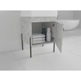 thumbnail image 6 of Fine Fixtures - Modern Grey Marble 20" Bathroom Vanity Set, Black Hardware, vitreous China Sink Top, 6 of 8