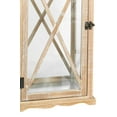 thumbnail image 4 of Benjara BM208192 Wooden Lantern with House Type Design & Cross Glass Panes - Brown - Set of 2, 4 of 5