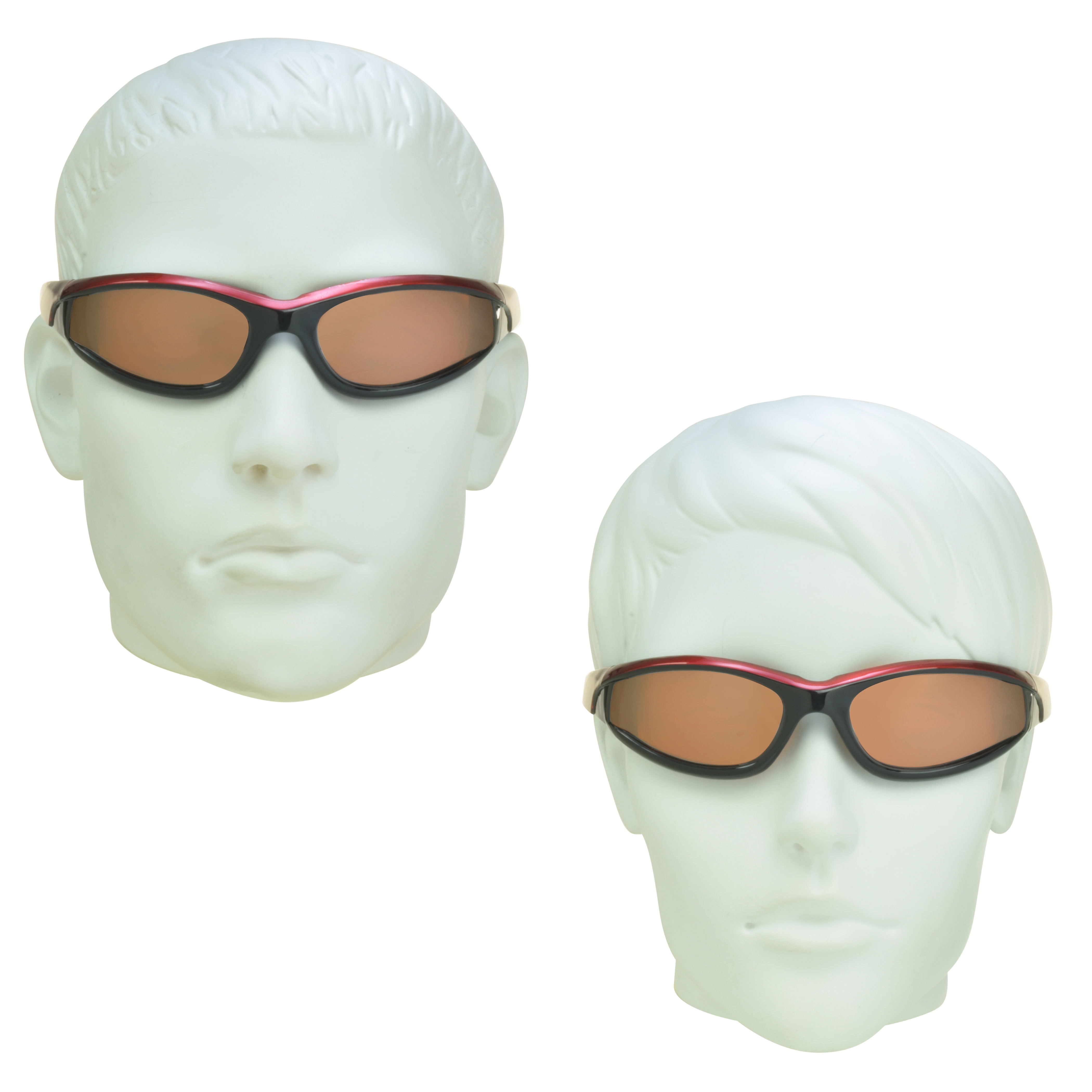 Bikershades Motorcycle Biker Day Night Safety Glasses Red Men Women HD & Clear