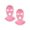 Pink, variant on 2 Packs Ski Mask 3 Hole Knitted Full Face Cover Balaclava Mask Halloween Party Cycling Mask Beanies Hat for Outdoor Sports