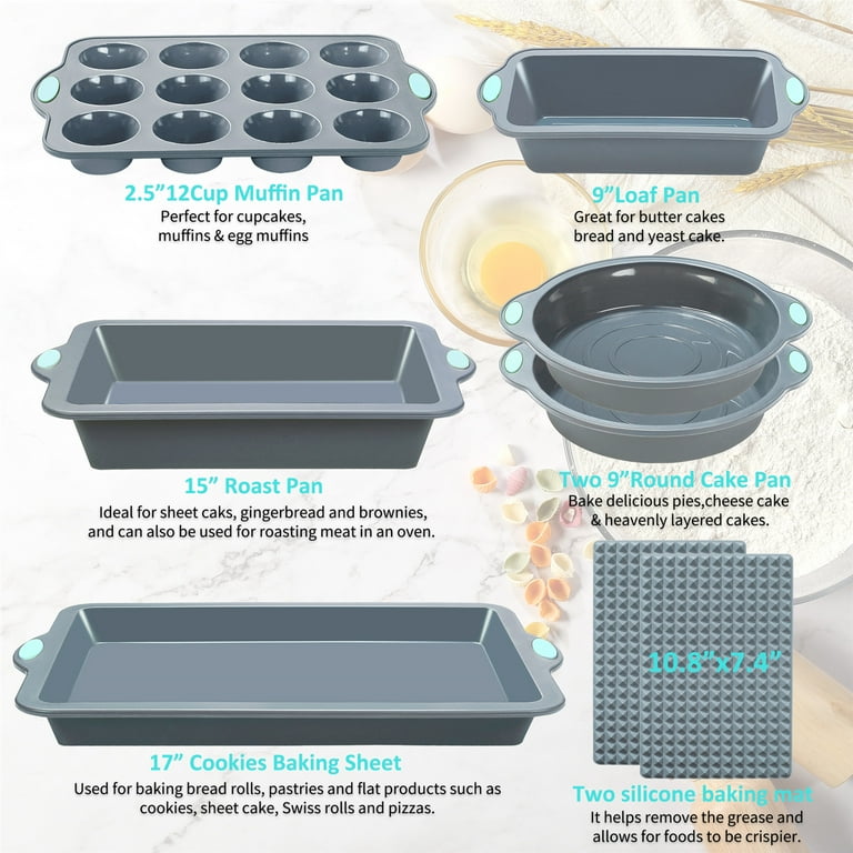 To encounter 8-Piece Silicone Baking Set with Cooking Tray