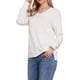 thumbnail image 4 of SUÉTER INSPIRADOR DE CUELLO EN V PARA MUJERES, CASUAL, DE MANGA LARGA, LIGERO, PULÓVER DE PUNTO SUAVE XL BEIGE, 4 of 6