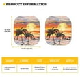 thumbnail image 5 of KUIFORTI Palm Tree Windshield Sun Shade for SUV, Sedan, Sports Model, Coupe, Hatchback - Heavy Duty Car Sun Shade Windshield Protector, 2-Piece Set, 5 of 5