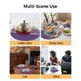 thumbnail image 6 of Round Placemats Set of 4 Purple Grey Floral Place Mats Washable Woven Placemat Stitching Art Circle Braided Table Mat for Kitchen Dining Table Party Home Decor 15 Inch, 6 of 8